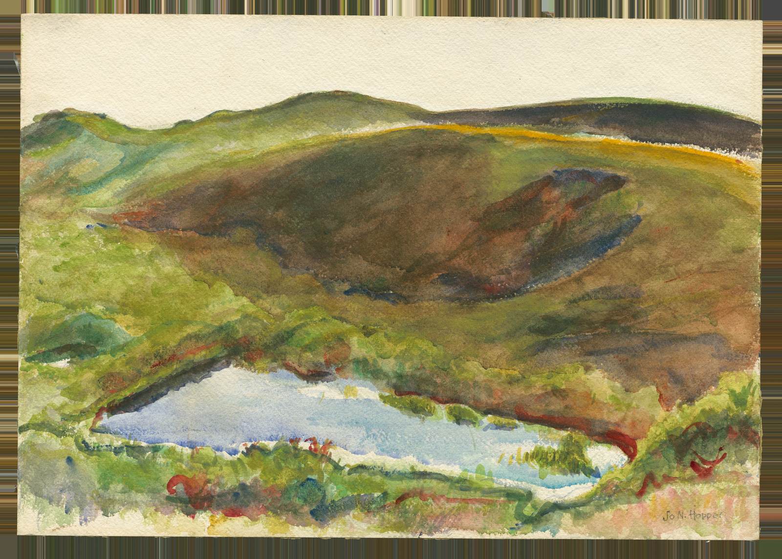 Josephine Hopper watercolor of Kettle Pond in South Truro