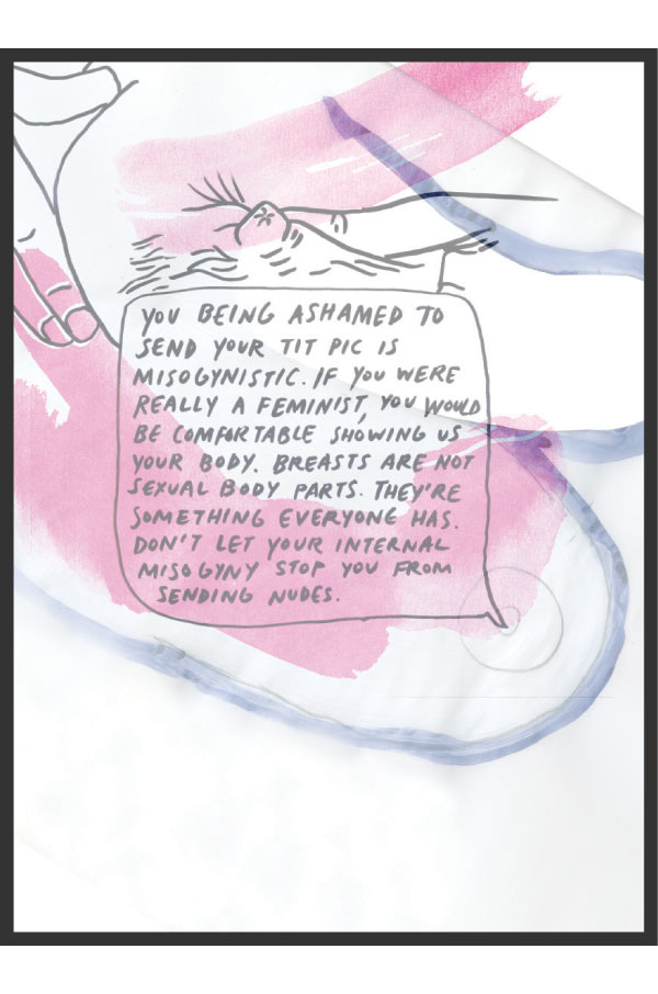 #byefelipe. "You being ashamed" Illustration by Zoe Frederick