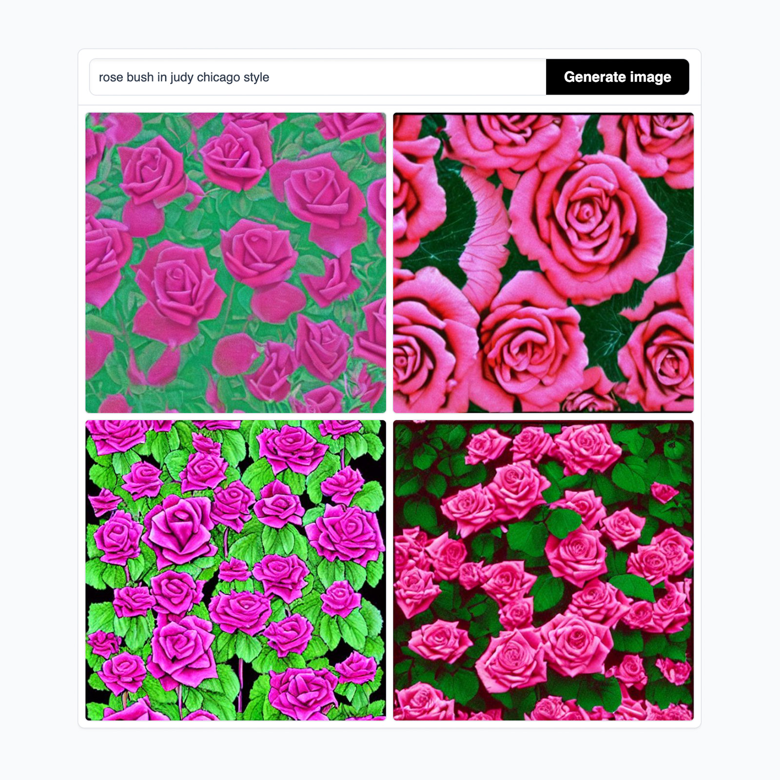 artwork in Judy Chicago style, generated by AI