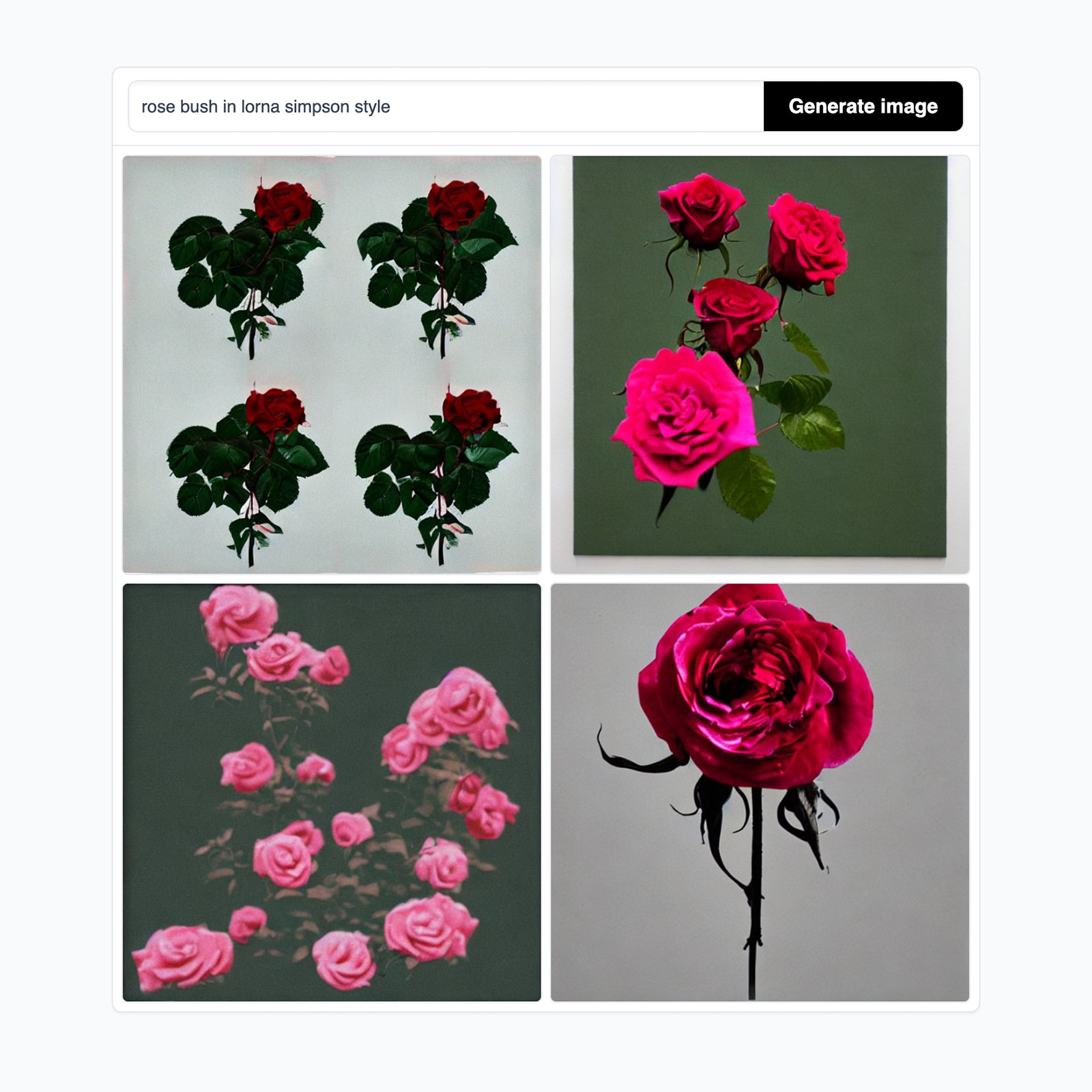 artwork in Lorna Simpson style, generated by AI