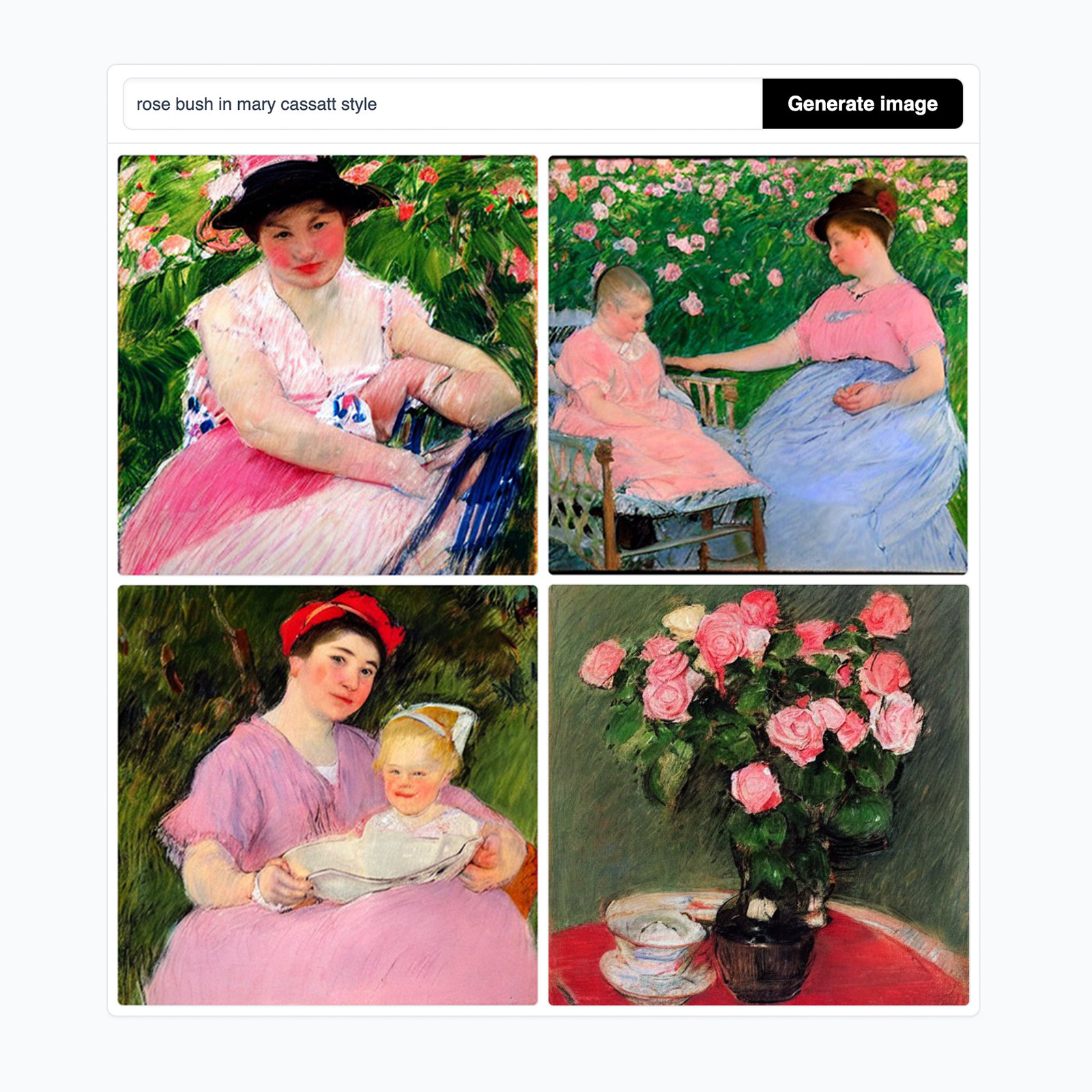artwork in Mary Cassatt style, generated by AI